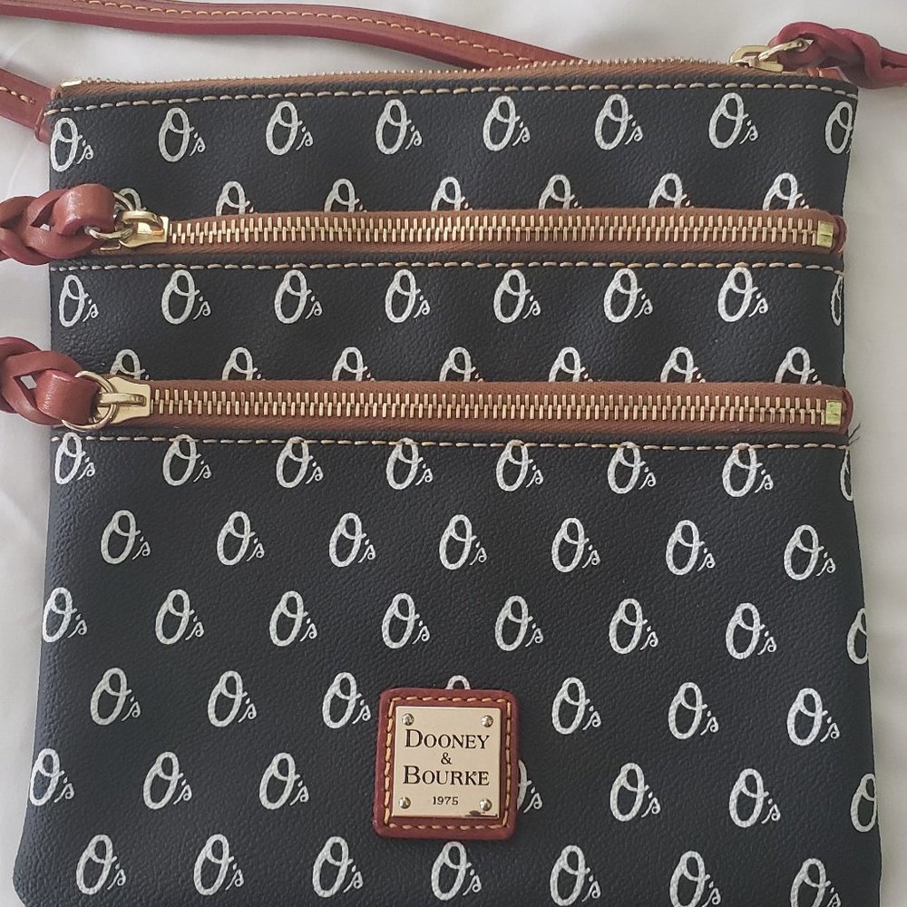 Baltimore Orioles Dooney & Bourke Triple Zip  Crossbody Purse